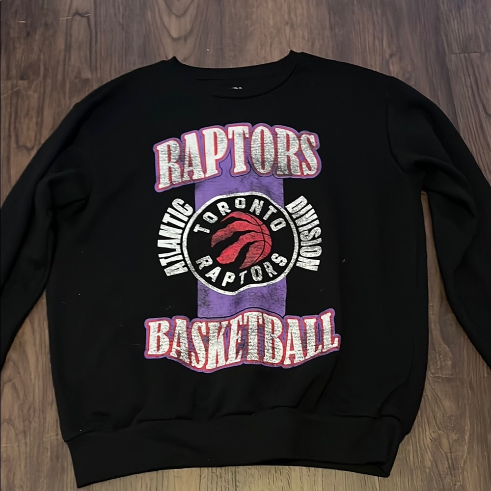 Black Toronto Raptors Basketball Sweatshirt